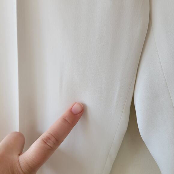 TOM FORD Women's straight-leg Tailored Trousers Ivory Viscose size 44 size 8 - Picture 4 of 13